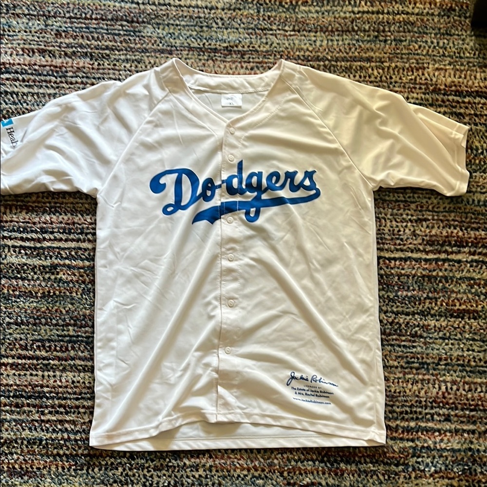 Dodgers White and Blue Jersey